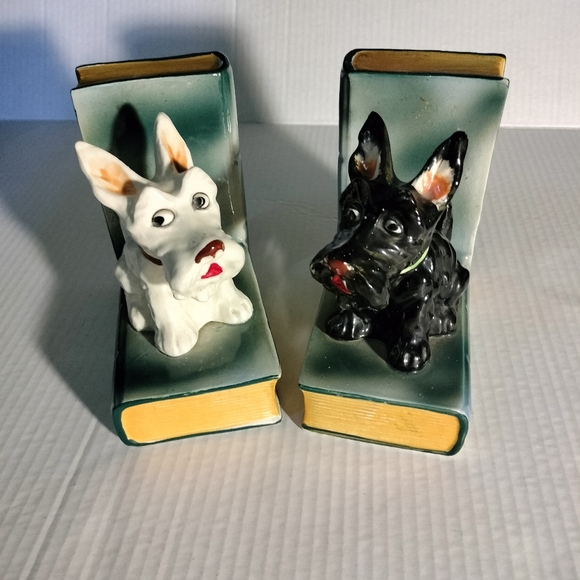 Vintage Scotty dogs bookends ceramic - Picture 2 of 11